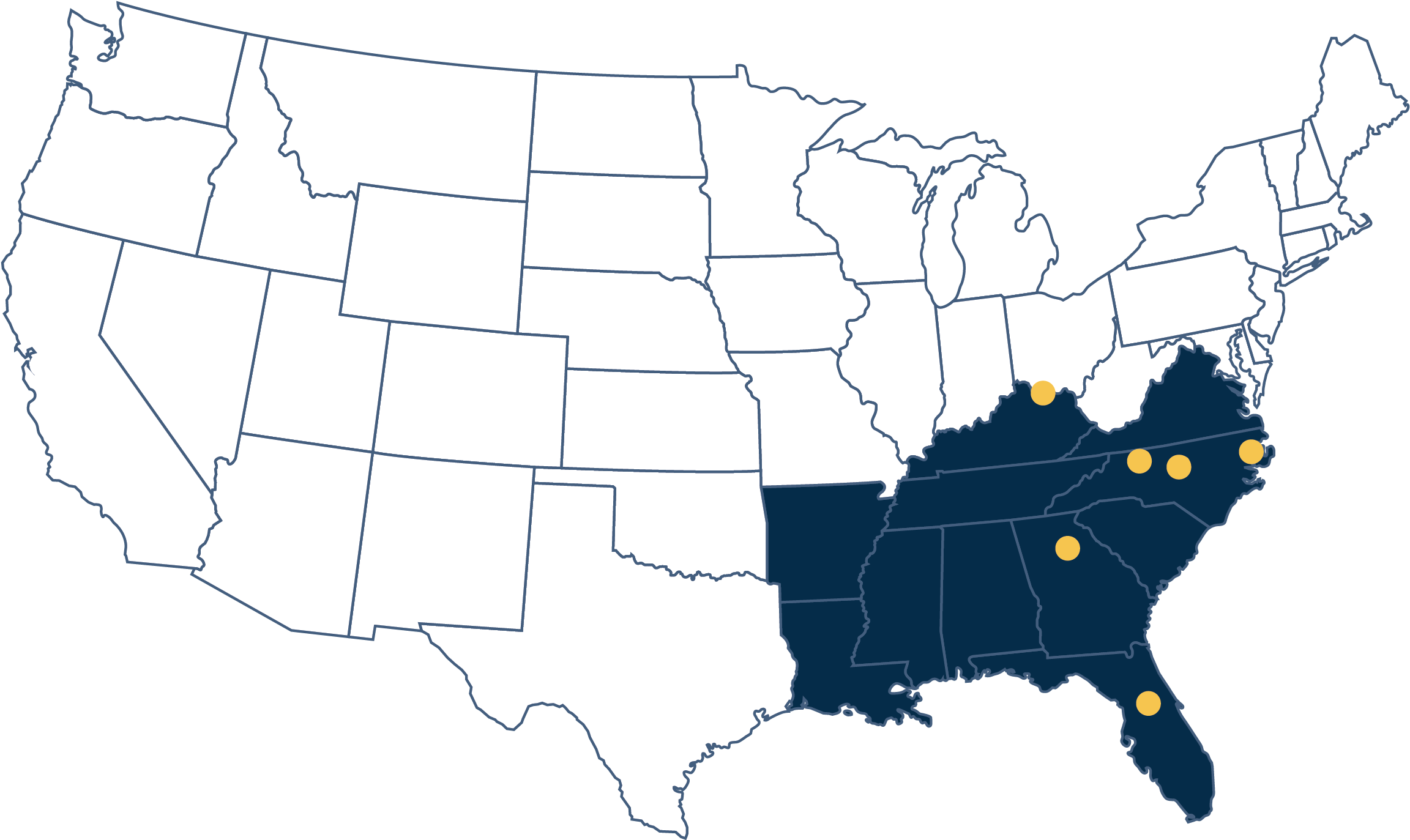 Southeast - Hurricane Michael In Map (2337x1402), Png Download