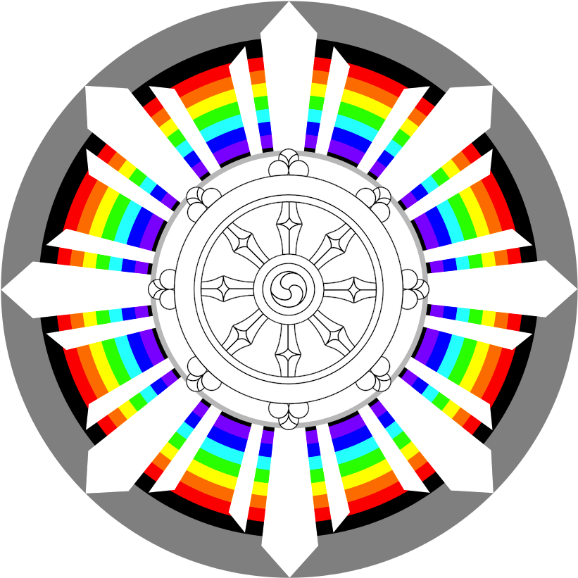 Rainbow Dharmachakra - Portable Network Graphics (1024x1024), Png Download
