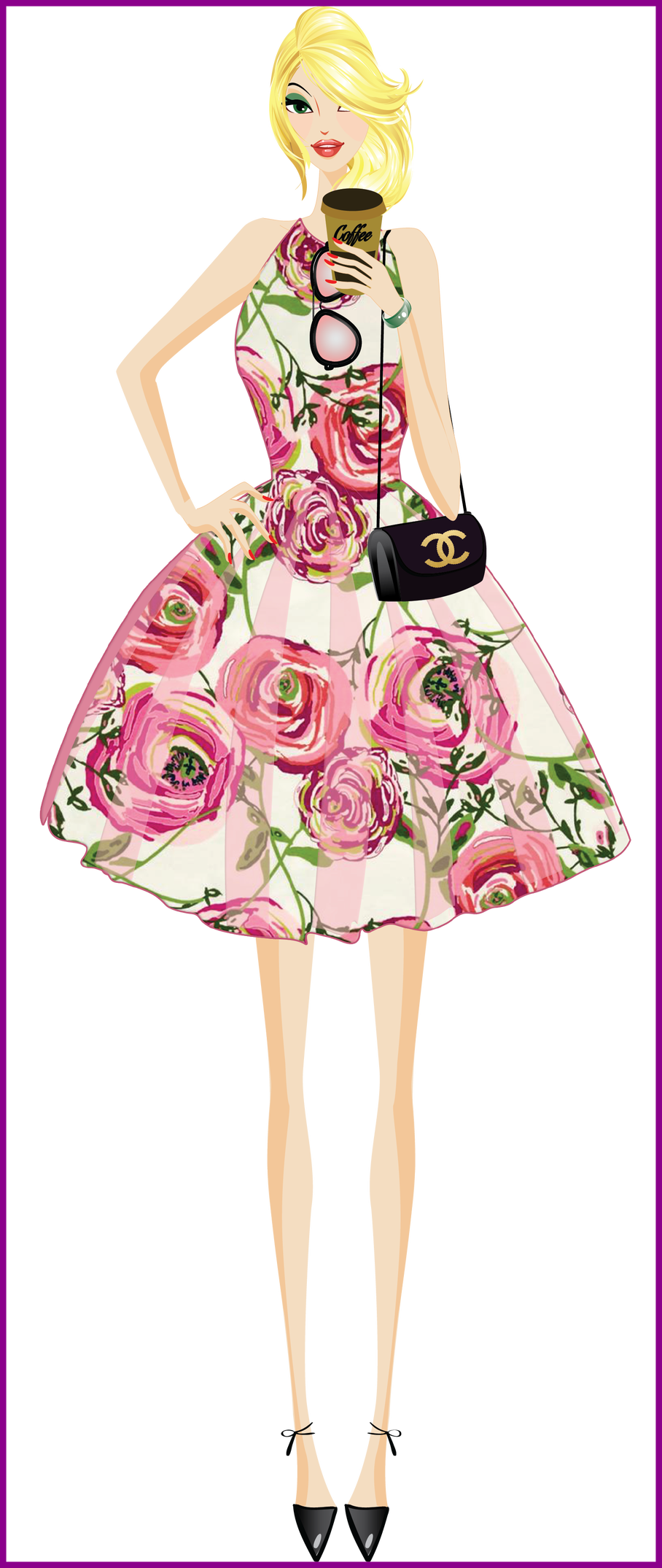 Pink Dress Clipart Transparent (908x2149), Png Download