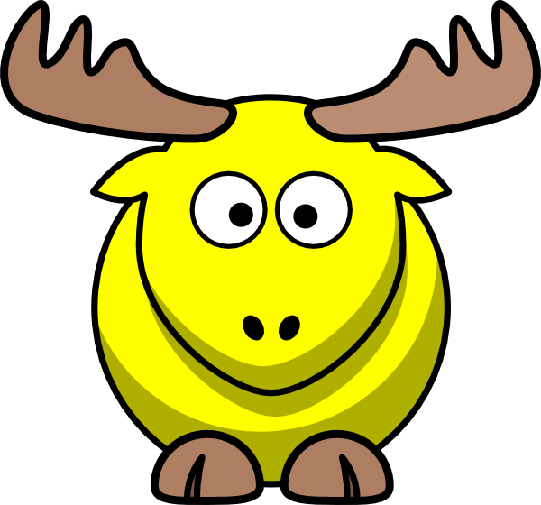 Yellow Moose Cartoon Svg Clip Arts 600 X 560 Px (600x560), Png Download
