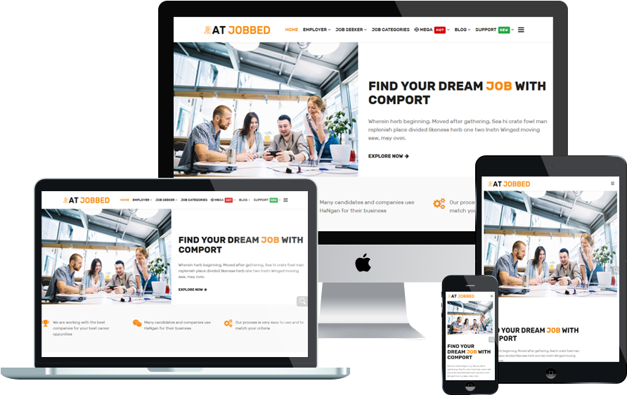 At Jobbed Free Responsive Joomla Template - Joomla Template Donuts (1000x750), Png Download