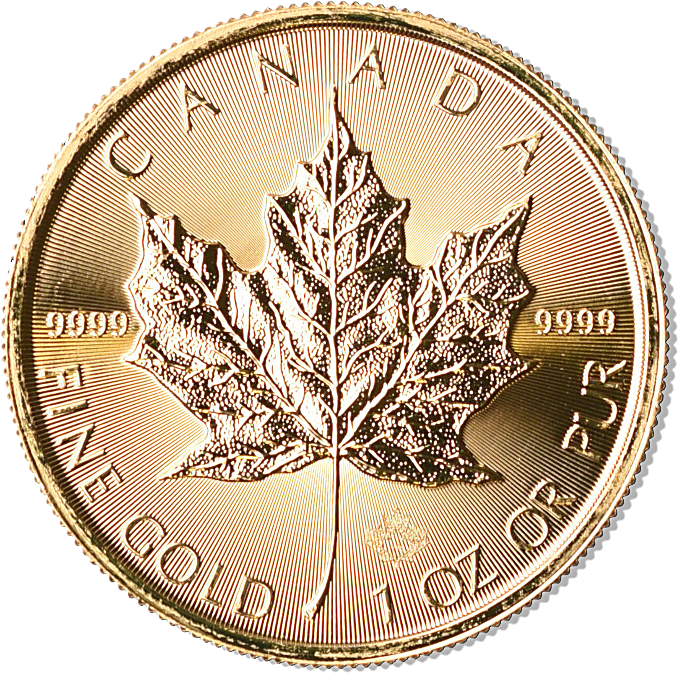 Canadian Gold Maple - Coin (2400x2400), Png Download