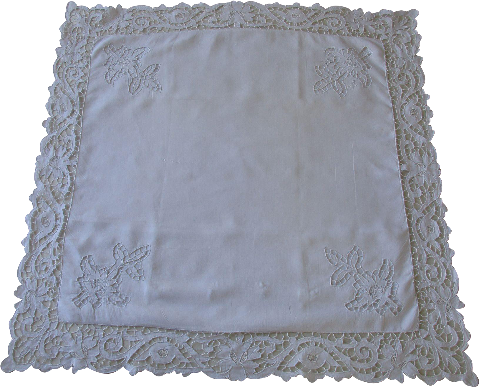 Large Vintage Oval Lace Doily - Lace (1626x1626), Png Download