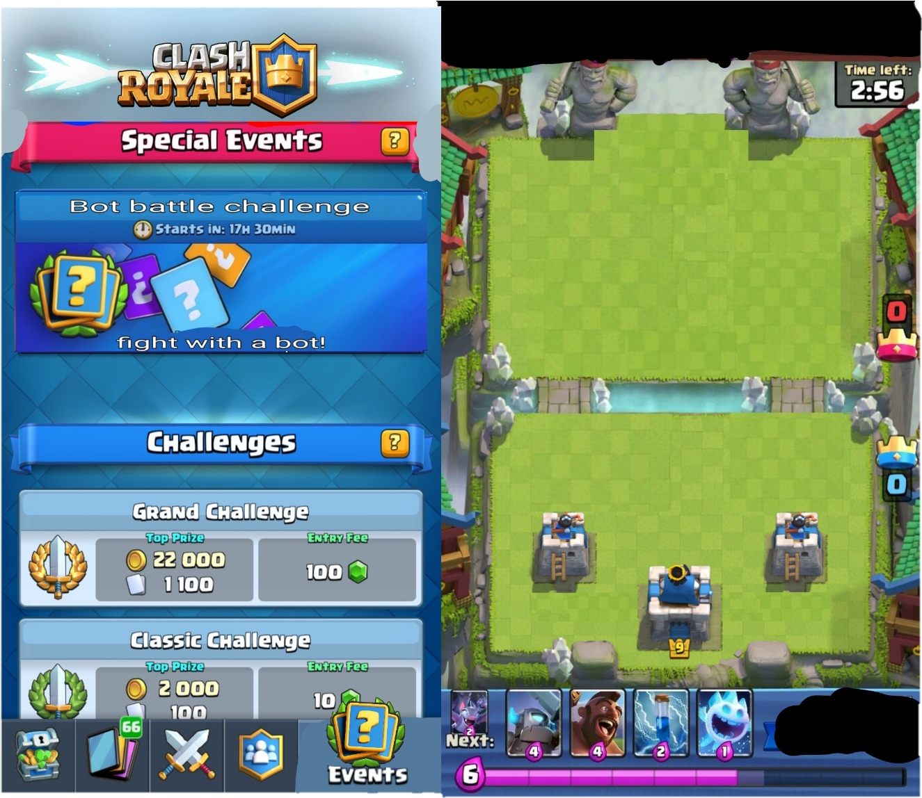 [idea] In This Challenge You Fight With A Bot - Clash Royale (1490x1443), Png Download