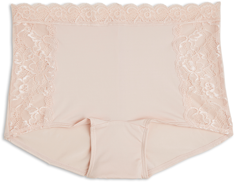 Boxer Midi Briefs Pink - Lace (888x888), Png Download