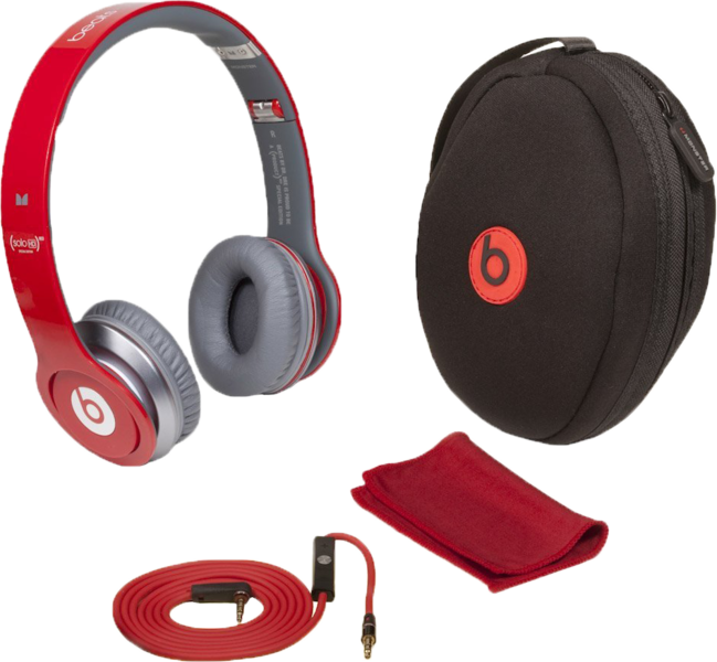 Red Solo Beats By Dre Pack - Fone Beats Dr Dre (649x600), Png Download