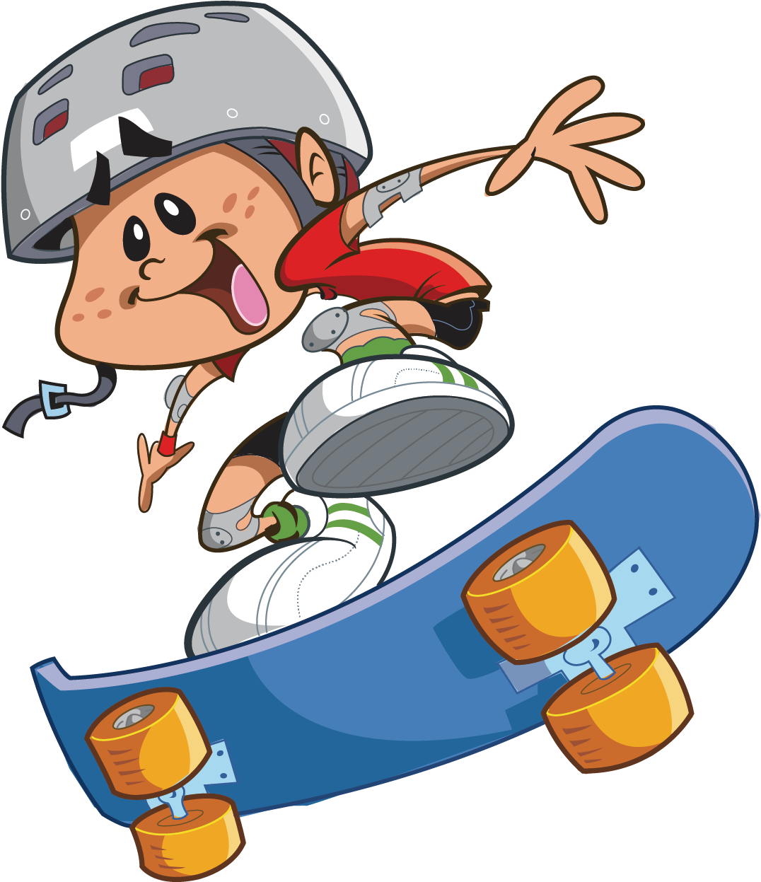 Download Cartoon Clip Art Skateboard Boy Transprent - Cartoon On Skateboard  PNG Image with No Background 
