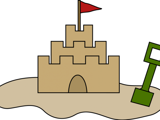Pixel Clipart Sandcastle - Sand Castle Transparent Background (640x480), Png Download