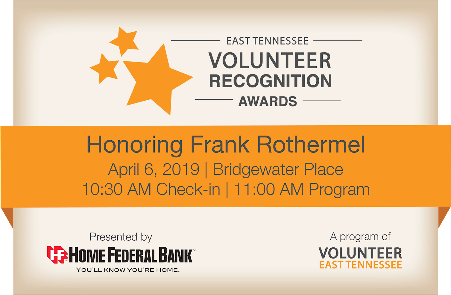 The 4th Annual East Tennessee Volunteer Recognition - Frederick County Bancorp, Inc. (1600x998), Png Download