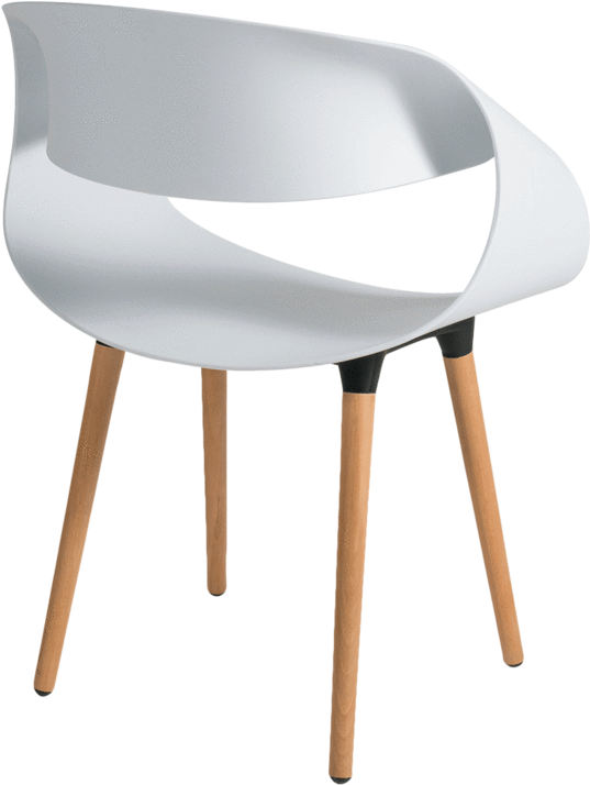 Starkey Sillas De Plástico Y Madera - Chair (1024x1024), Png Download