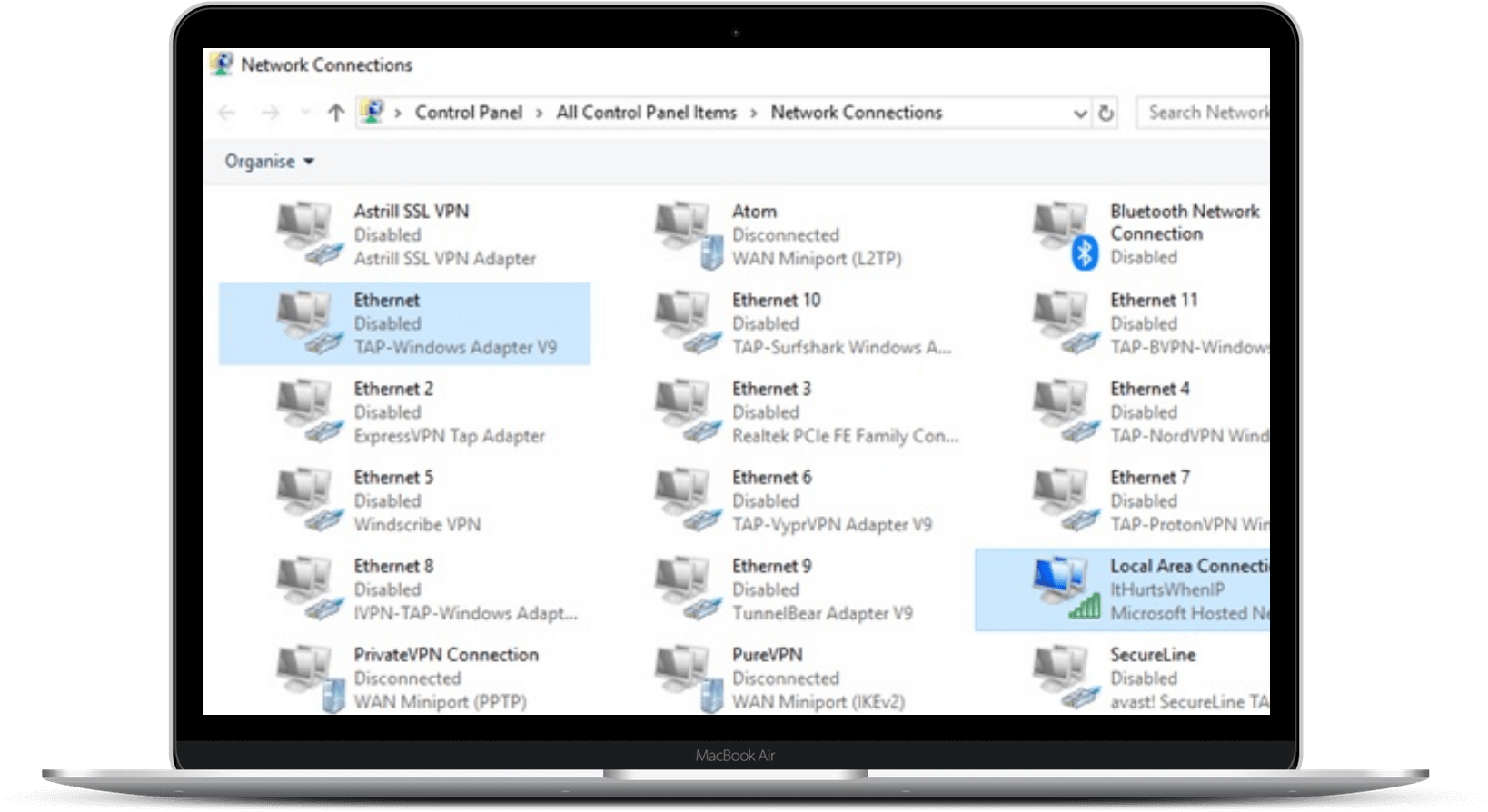 Network Settings For Apple Tv Vpn On Windows - Facebook Access Your Information Page (1666x896), Png Download