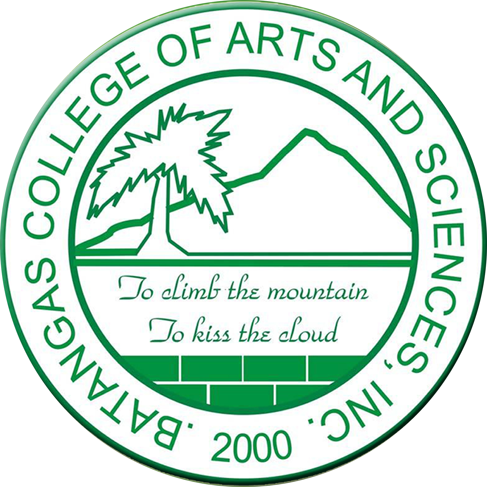 The Logo Of The School Was Inspired By Mount Maculot - Batangas College Of Arts And Sciences Logo (1652x1652), Png Download