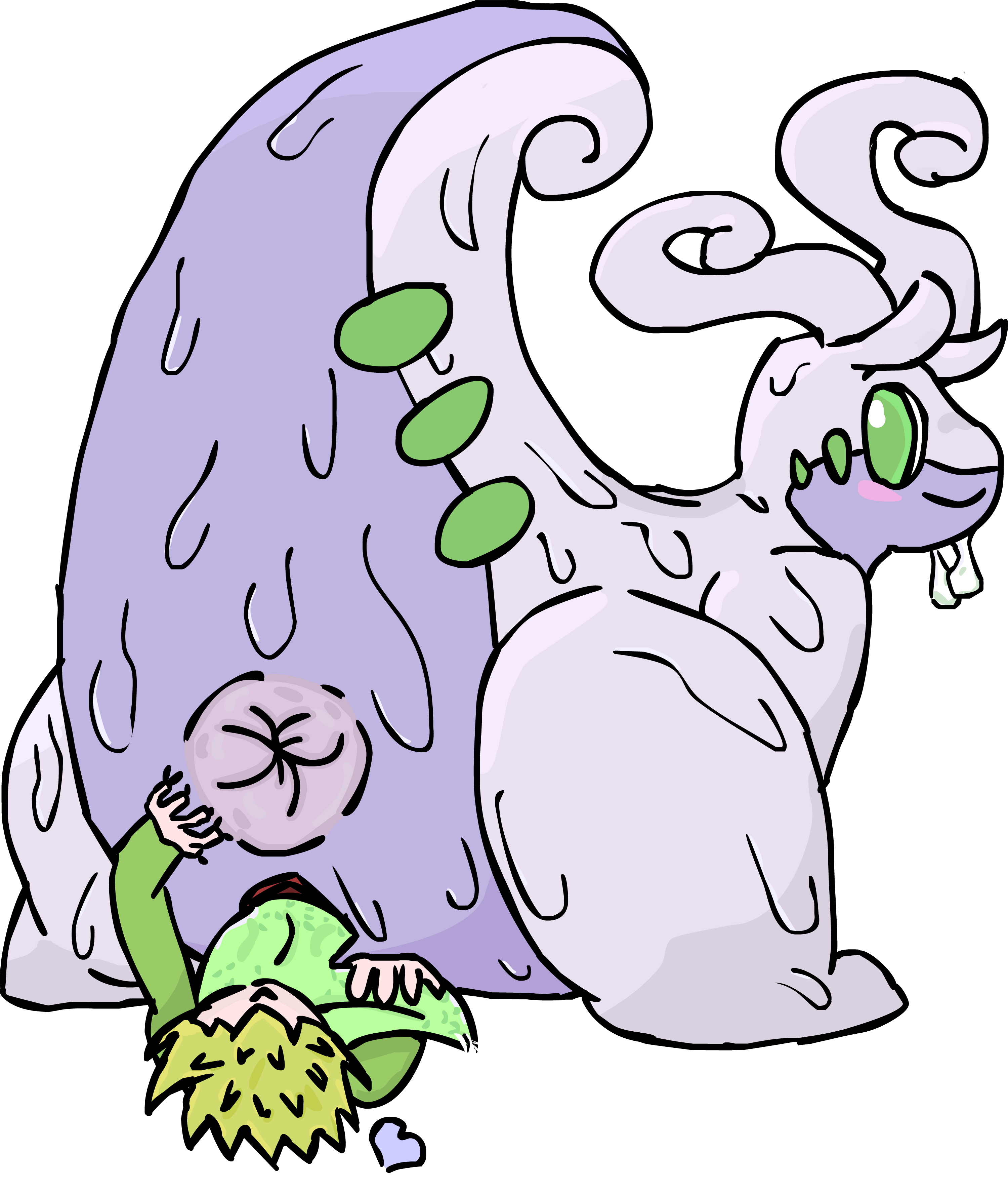 Download - Goodra Facesitting (3000x3543), Png Download