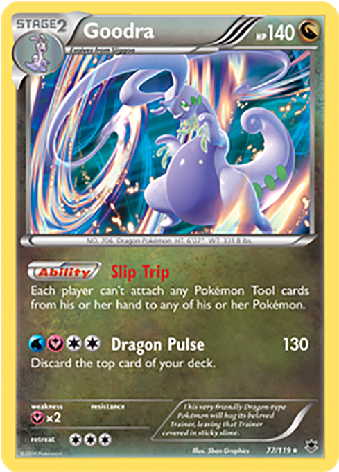 Goodra 77/119 - Pokemon Goodra Card (1000x1000), Png Download