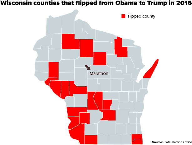 Trump Trip To Rural Wisconsin Highlights Gop's Turnout - Number (645x501), Png Download