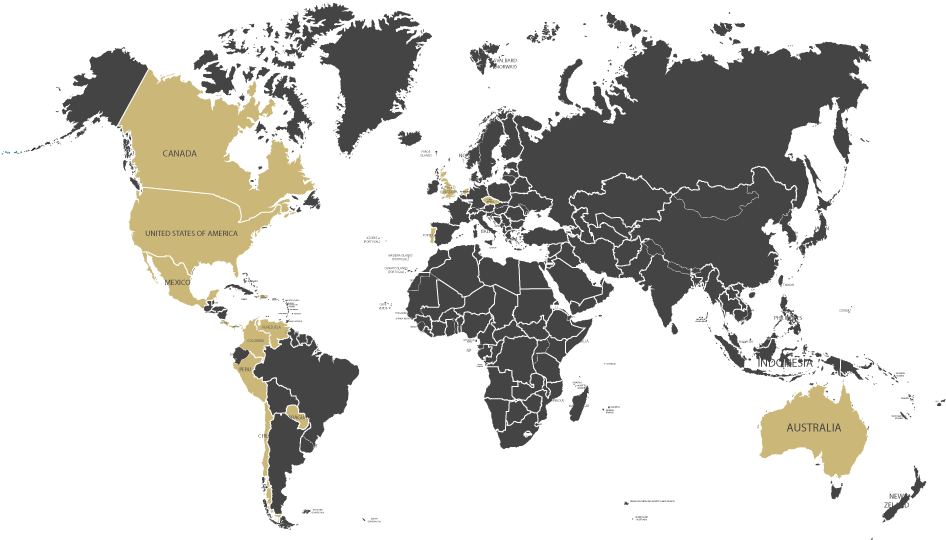 Colombia - World Map (1006x546), Png Download