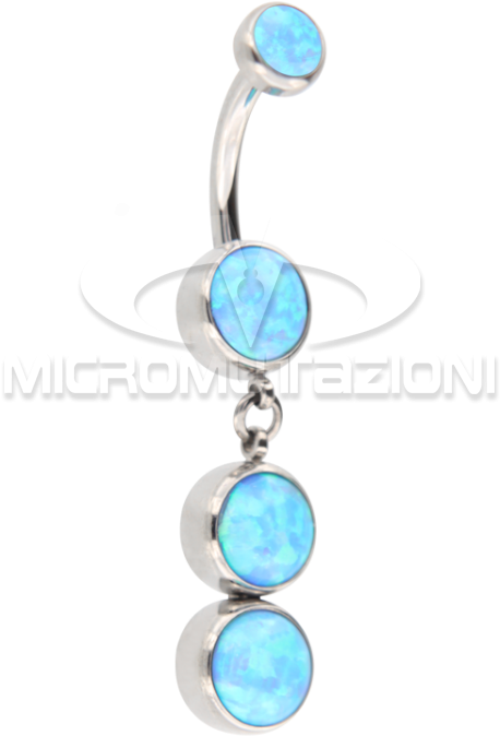Industrial Strength Internally Threaded Titanium Bananabell - Opal (750x750), Png Download