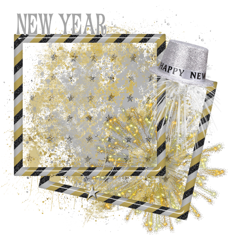New Year's Eve Cluster Frame 800 X - Transparent New Years Cluster Frames (800x800), Png Download