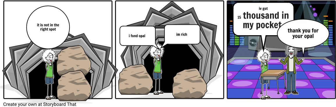 Opal Is Fond In Rock - Cartoon (1164x385), Png Download