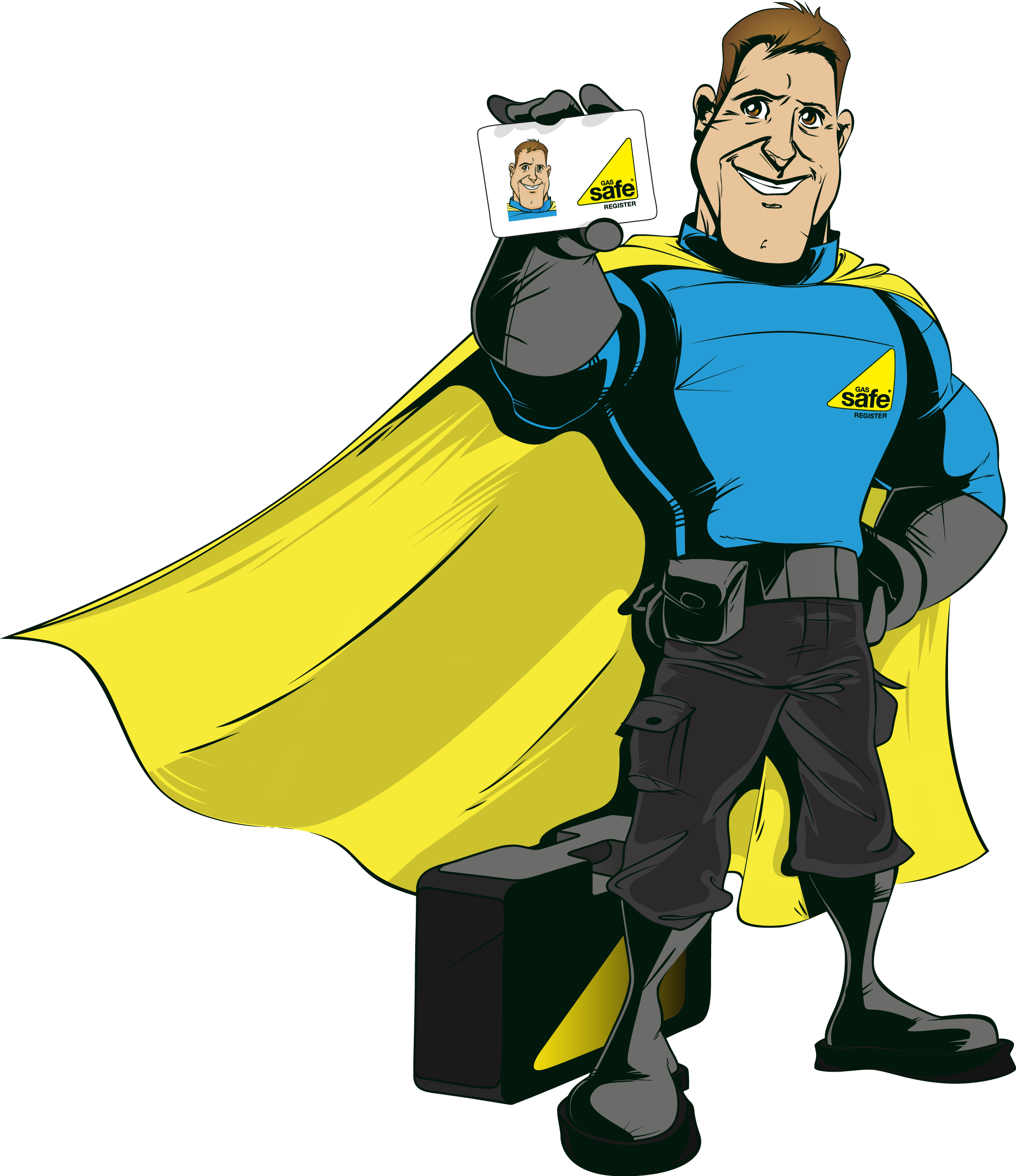 Gas Safe Hero Doug - Gas Safety Week 2018 (2063x2389), Png Download