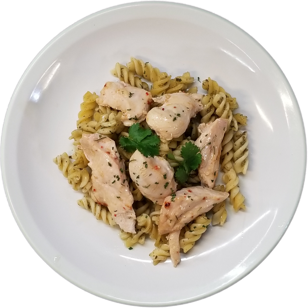 Pesto Whole-wheat Pasta With Chicken & Vegetables - Side Dish (1024x1024), Png Download
