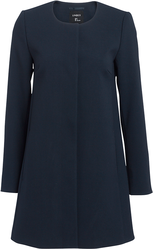 Coat Blue - Kappa A Linjeformad Blå (888x888), Png Download