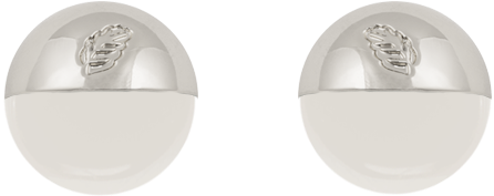 The Planet Stud Silver/white - Earrings (1000x880), Png Download