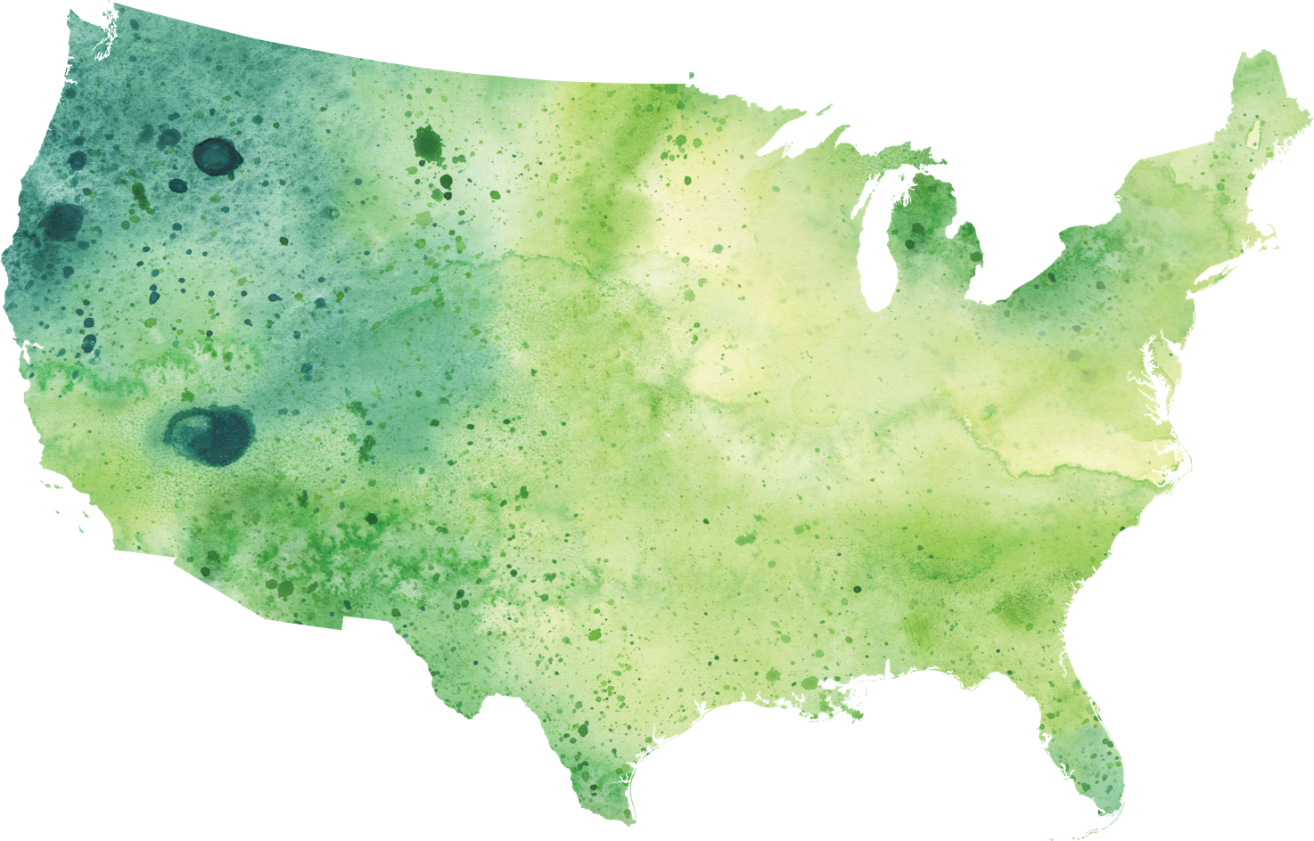 Map Of Sweetgreen Projects - Us Map (1474x944), Png Download