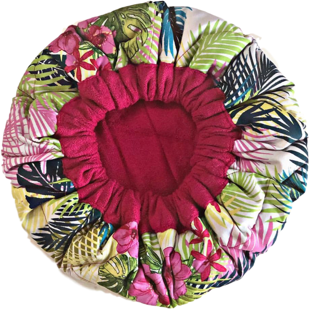 Heat Cap Floral Print - Patchwork (1242x1240), Png Download
