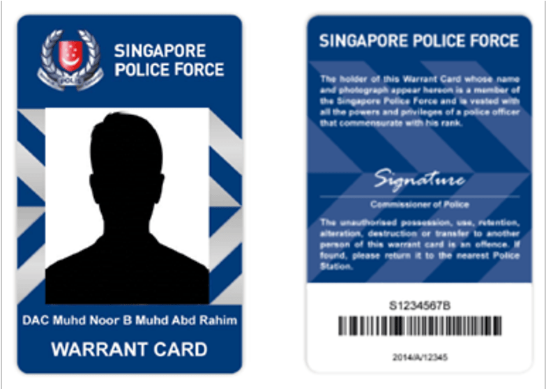 New Police Warrant Card To Be Issued In March Channel - Singapore Police Warrant Card (991x557), Png Download