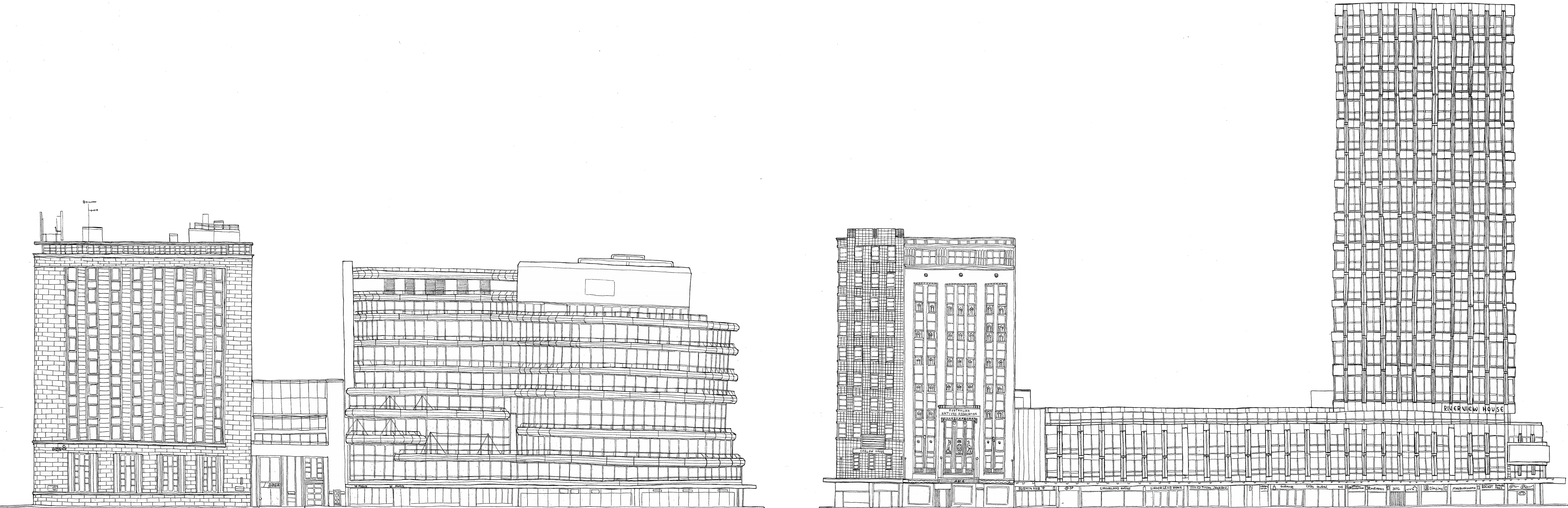 Elizabeth Street Elizabeth Street Elizabeth Street - Tower Block (6371x2067), Png Download