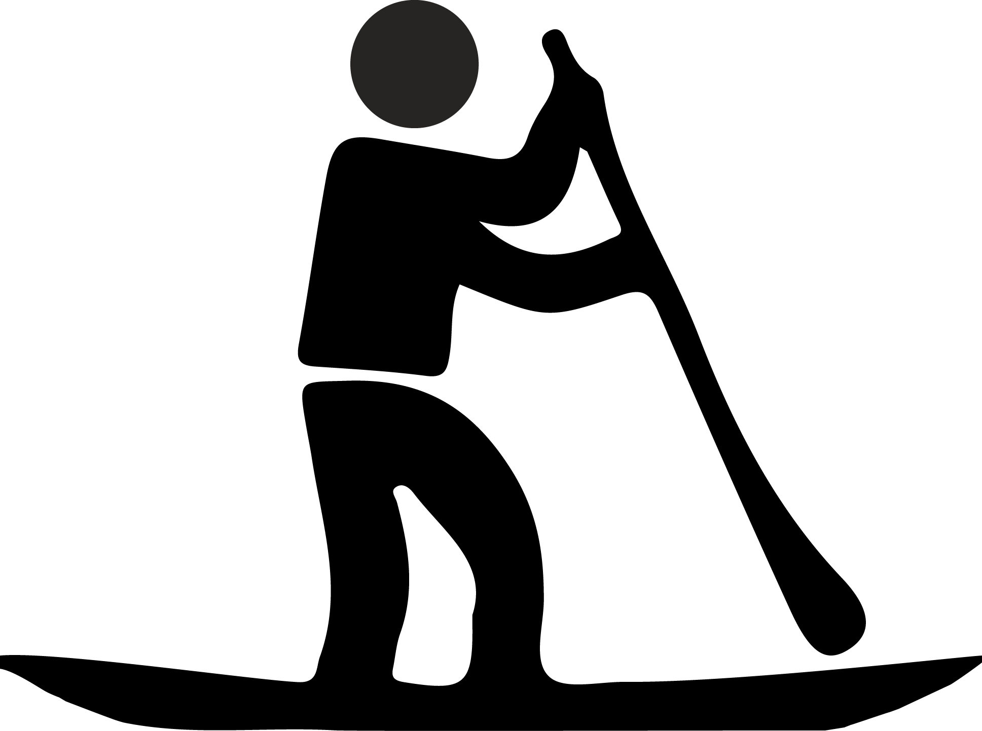 Sup - Stand Up Paddle Board Symbol (1937x1443), Png Download