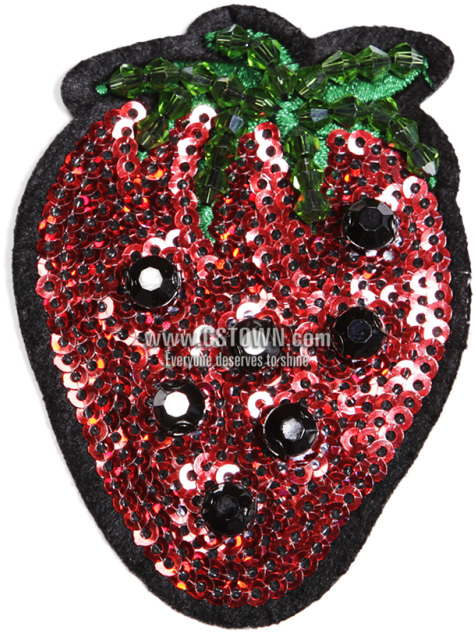Crystal Beads And Sequin Strawberry Patch For - Strawberry (780x780), Png Download