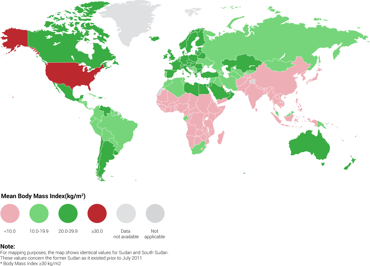 Future Estimates Of Obesity - World Map Outline Colored (1267x911), Png Download
