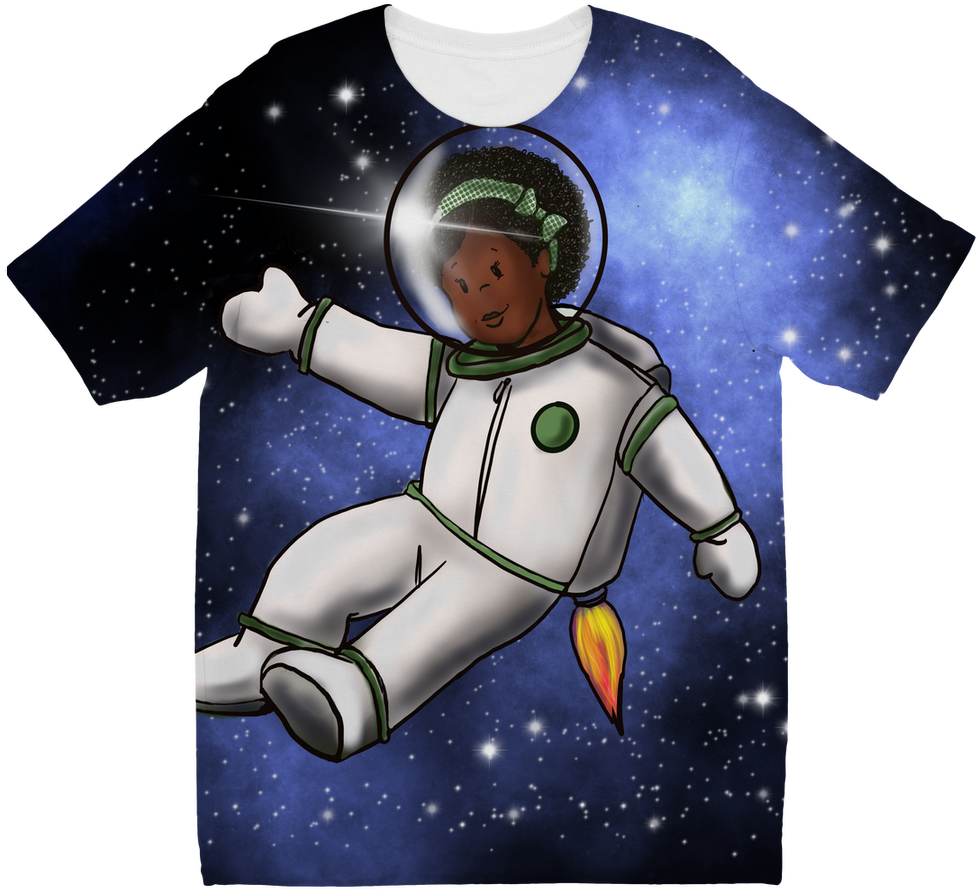Raineng In Space Sublimation Kids T-shirt - Cartoon (1024x1024), Png Download