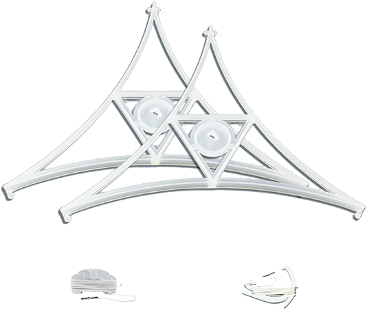 Medium 3-sided Hanging Sign Hardware Set - Tent (686x600), Png Download