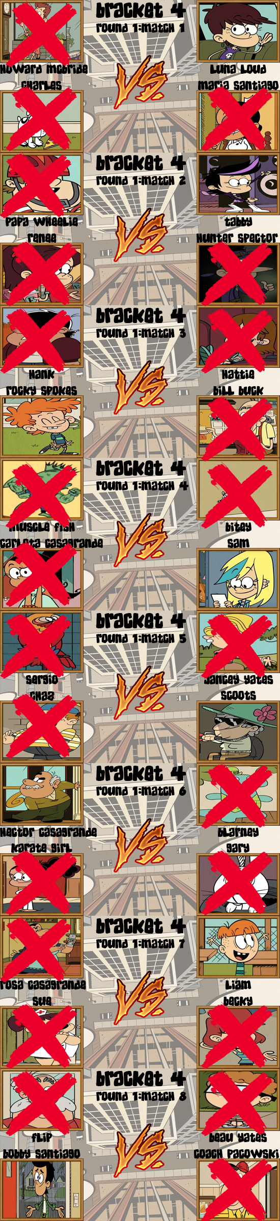 Tlh Tournament Bracket 4 Round 1 Matches - Poster (550x2400), Png Download