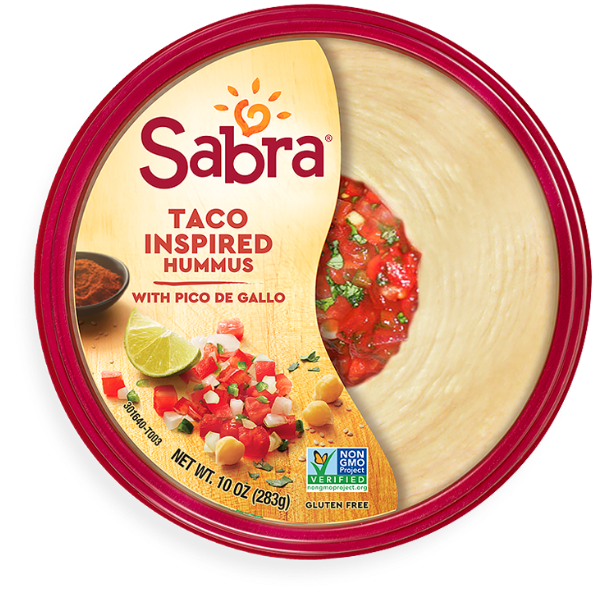 taco Inspired Hummus - Sabra Classic Hummus (640x640), Png Download