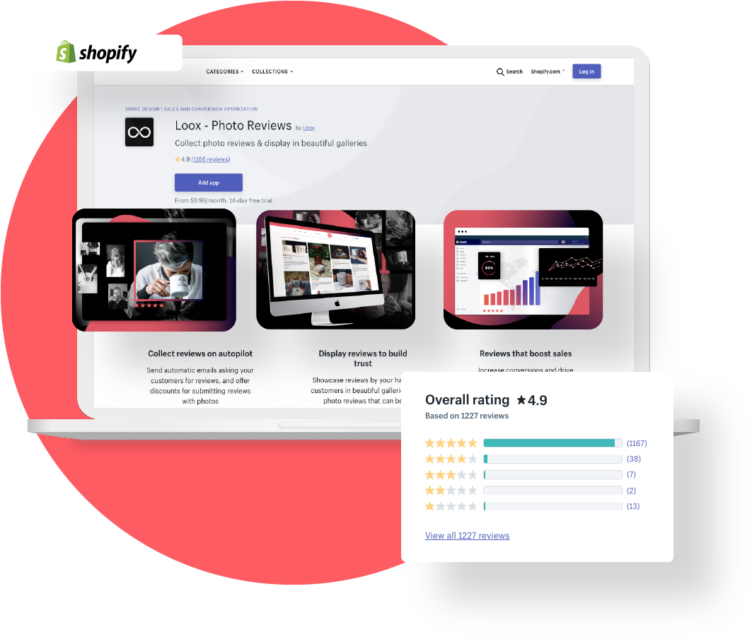 A Photo Reviews App Loved By Over 20,000 Shopify & - Shopify (1080x918), Png Download