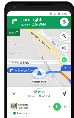 Spotify Integrates With Google Maps - Google Maps Commute Tab (690x690), Png Download