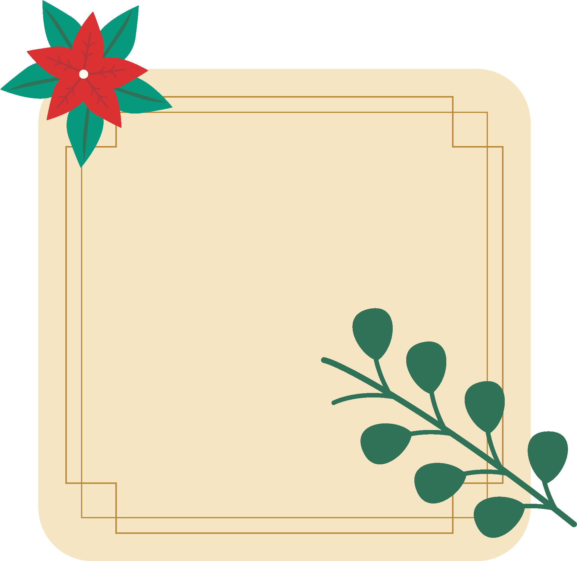 Festive New Year Winter Decoration Png And Vector Image - Illustration (2500x2500), Png Download