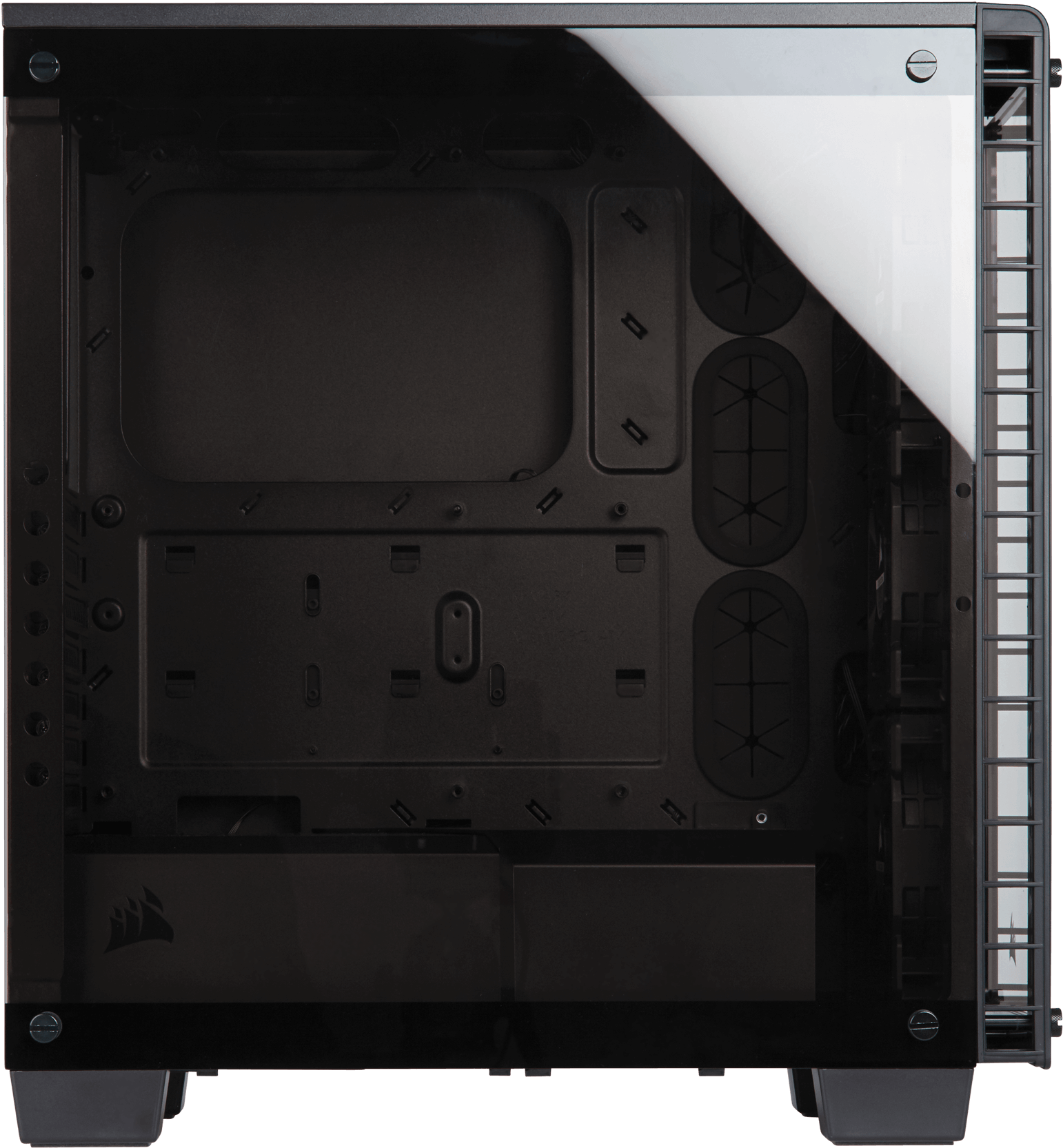 Corsair Crystal Series 460x Rgb Compact Atx Mid - Gabinetes Con Vidrio Templado (1717x1800), Png Download