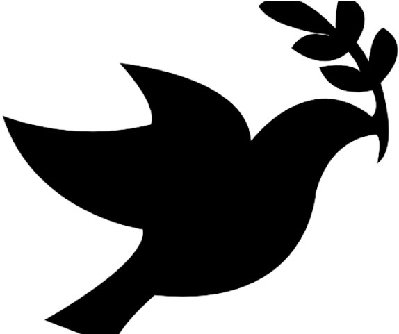 Peace Dove Clipart Social Justice - Dove Black And White Clipart (640x480), Png Download