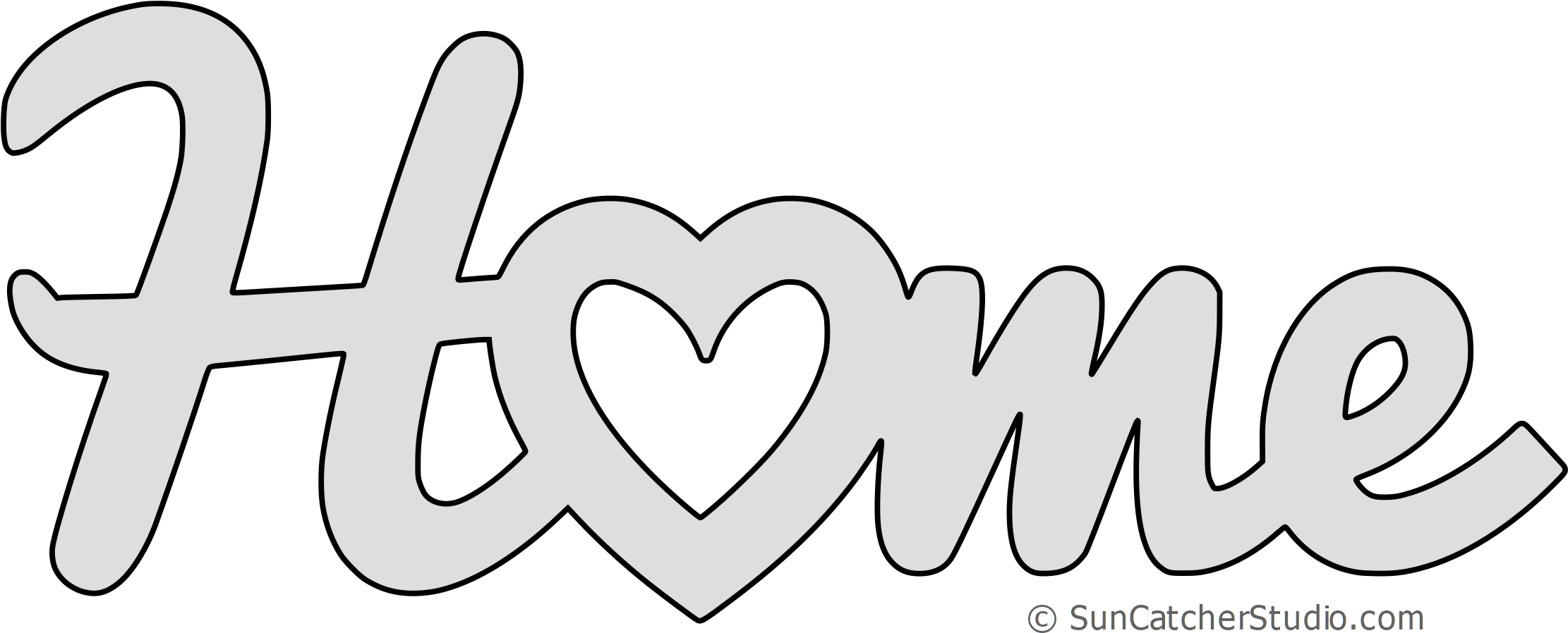 Png Format - Home Word With Heart (2300x973), Png Download