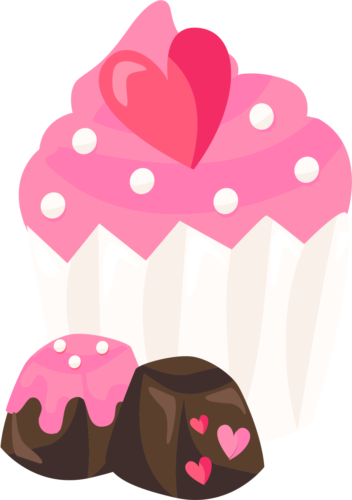 Festive Dreamy Pretty Fashion Png And Vector Image - Cupcake (2500x2500), Png Download
