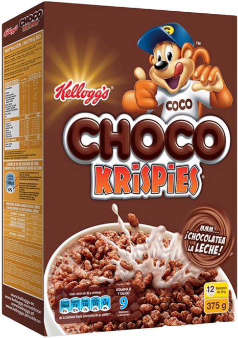 Kellogg's Choco-krispies Chocolate Cereal 375 - Choco Krispies Kellogg's (1024x1024), Png Download