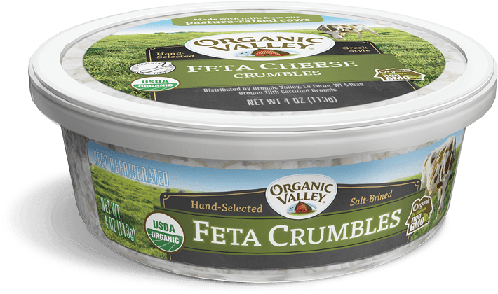 Feta Cheese Crumbles, - Bleu Cheese Container (809x539), Png Download