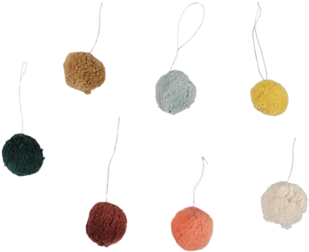 Pompom Ornaments - Earrings (600x600), Png Download