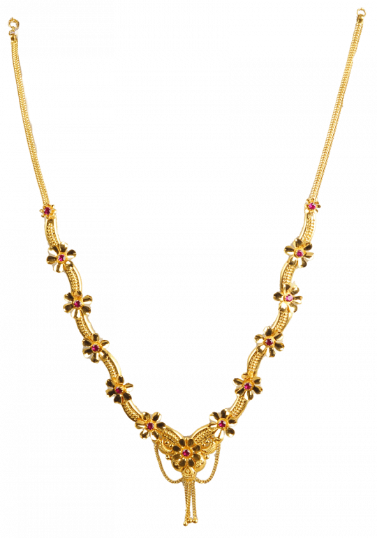 Gold Necklace Kerala Design (540x771), Png Download