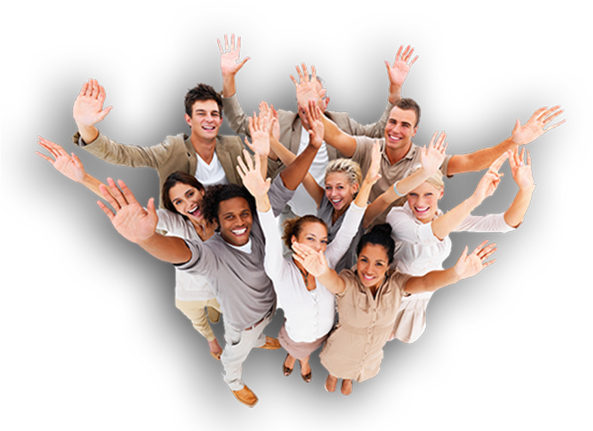 Make More People Know About You - Happy People With Hands Up (900x667), Png Download